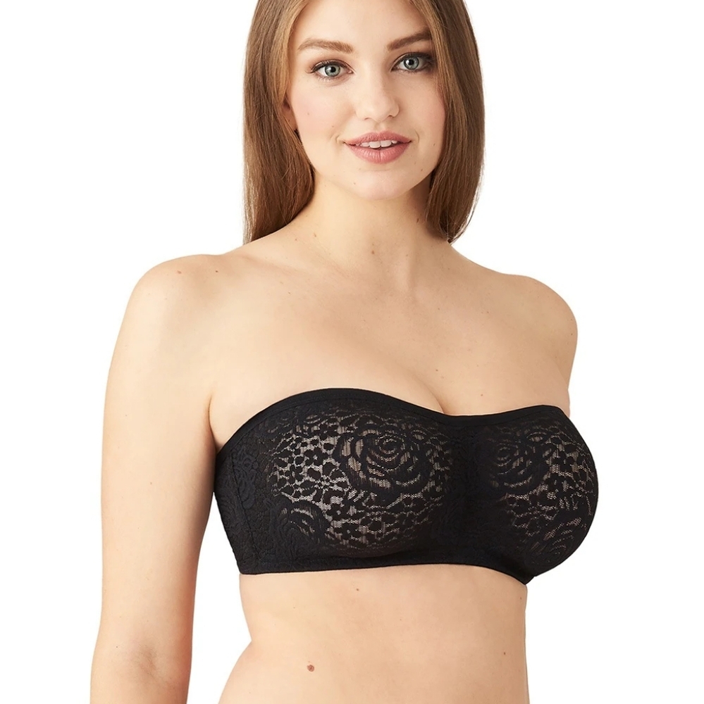 Wacoal Halo Lace Underwire Strapless Bra Size 40C, Black WL168 NWOT